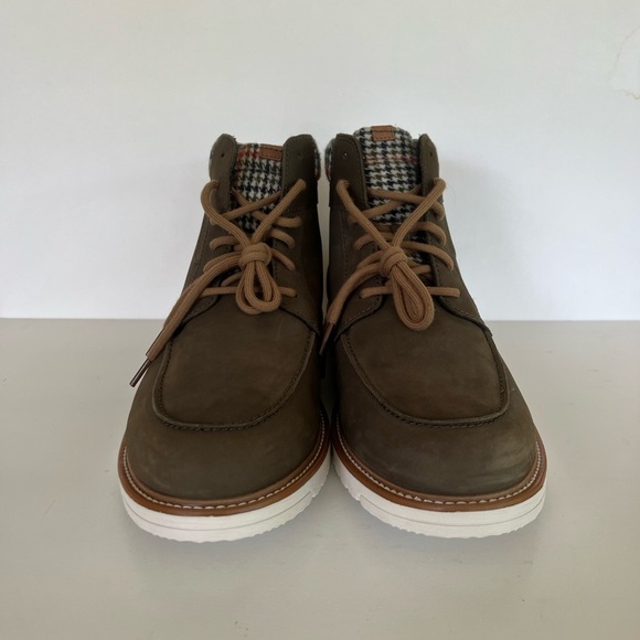 Hush Puppies Men’s Jenson Boots Classic Comfort Leather in Olive Green, size 13 - Picture 3 of 12